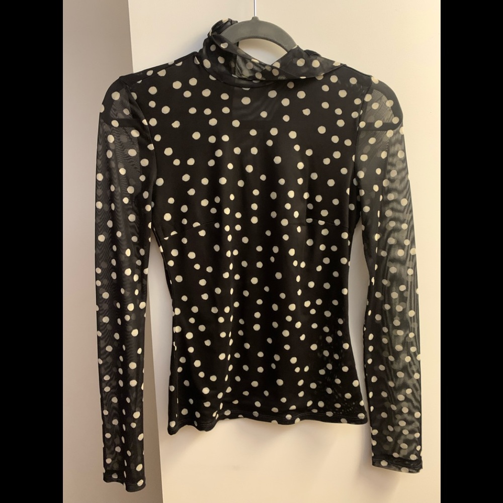 Polka dot turtle neck